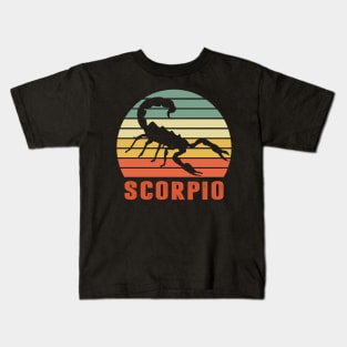 Retro Scorpio Zodiac Sign Kids T-Shirt